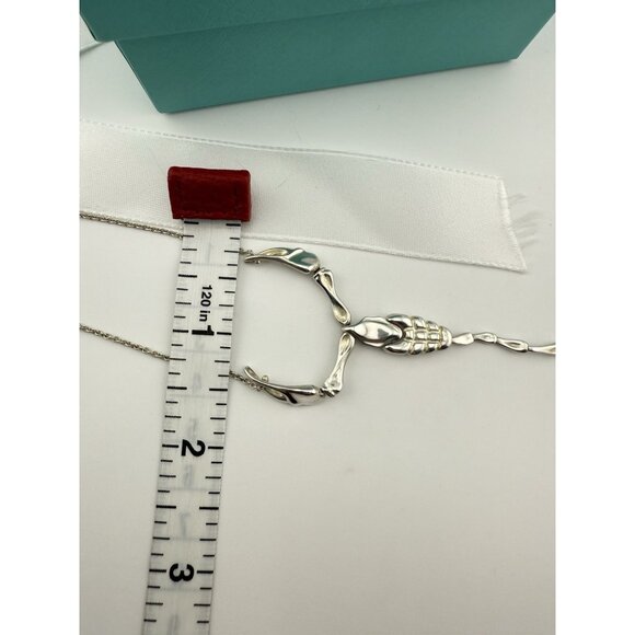 Tiffany & Co. Elsa Peretti Scorpion Pendant Necklace Sterling Silver 16” - Picture 6 of 9